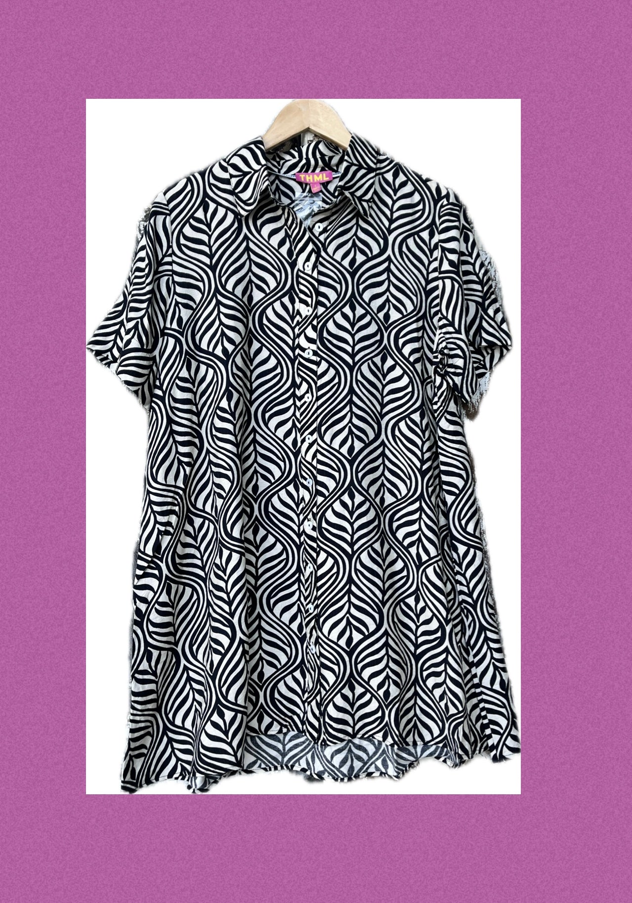 Short Sleeve Button-Up Dress
