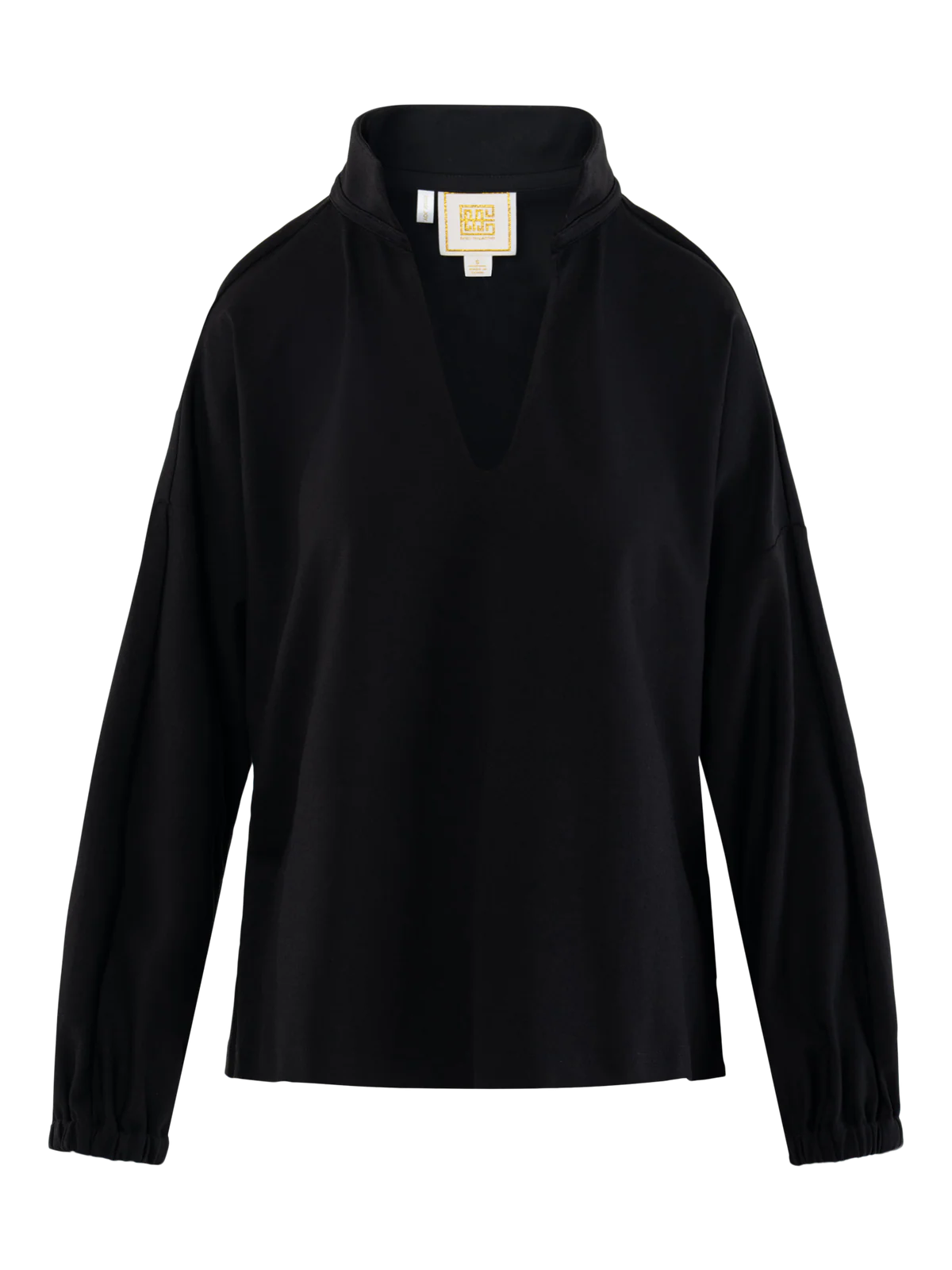 Poppy Top-Black Ponte