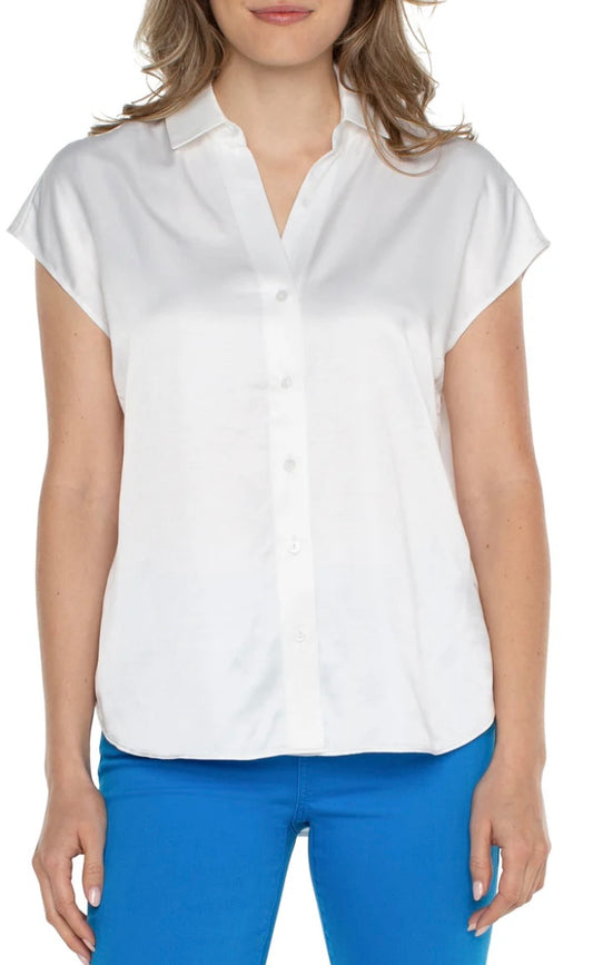 Button Front Dolman Sleeve Top