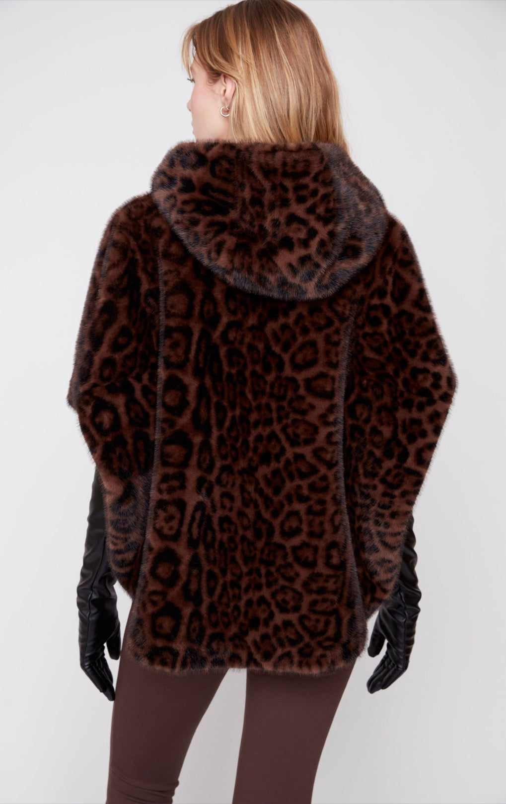Faux Leopard Poncho