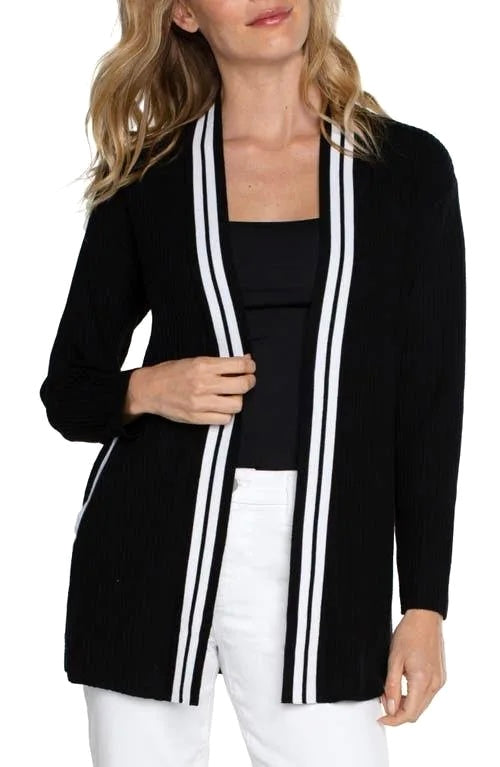 Open Front Cardigan - Black