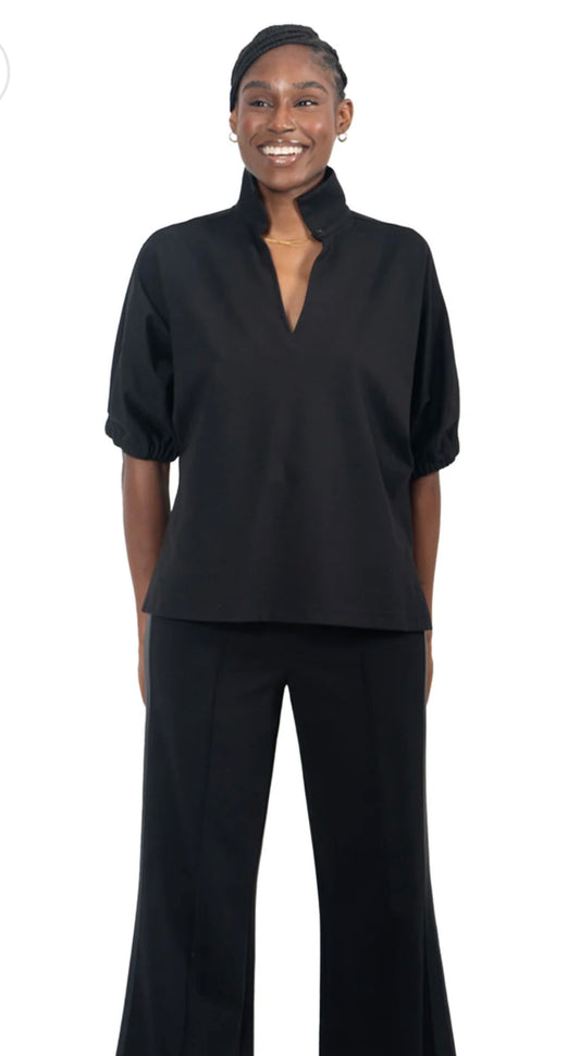 Emily McCarthy Ponte Black Poppy Top