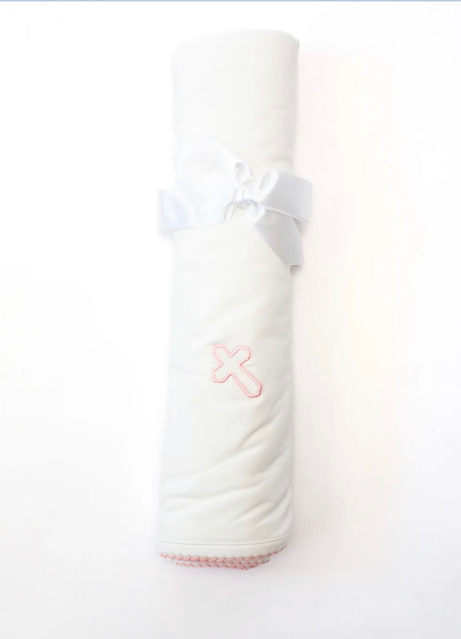 Pink Cross Pip Blanket