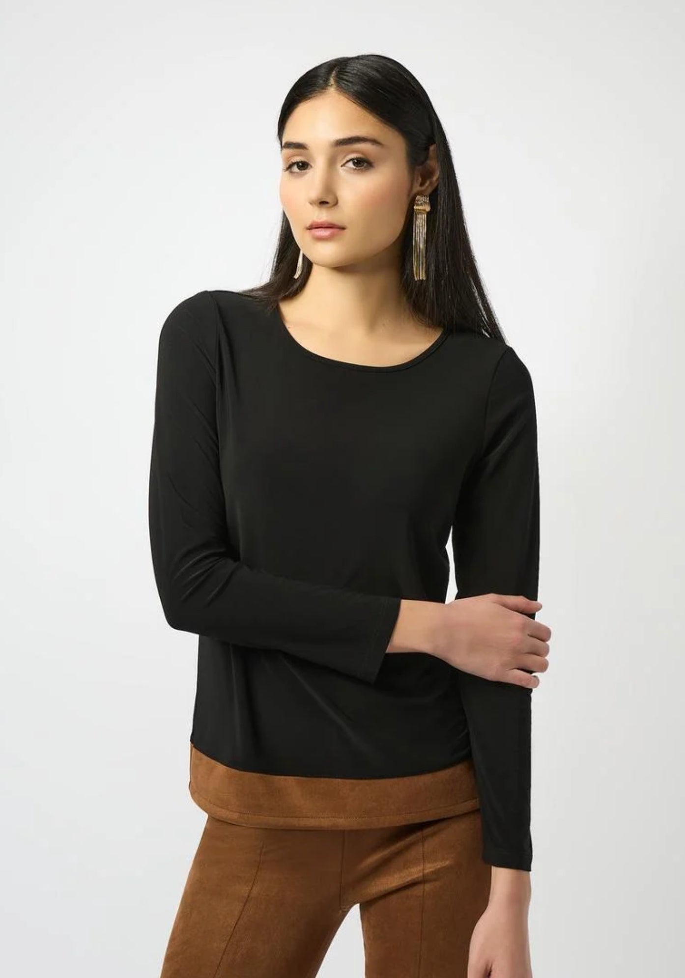 Suede Trim Top