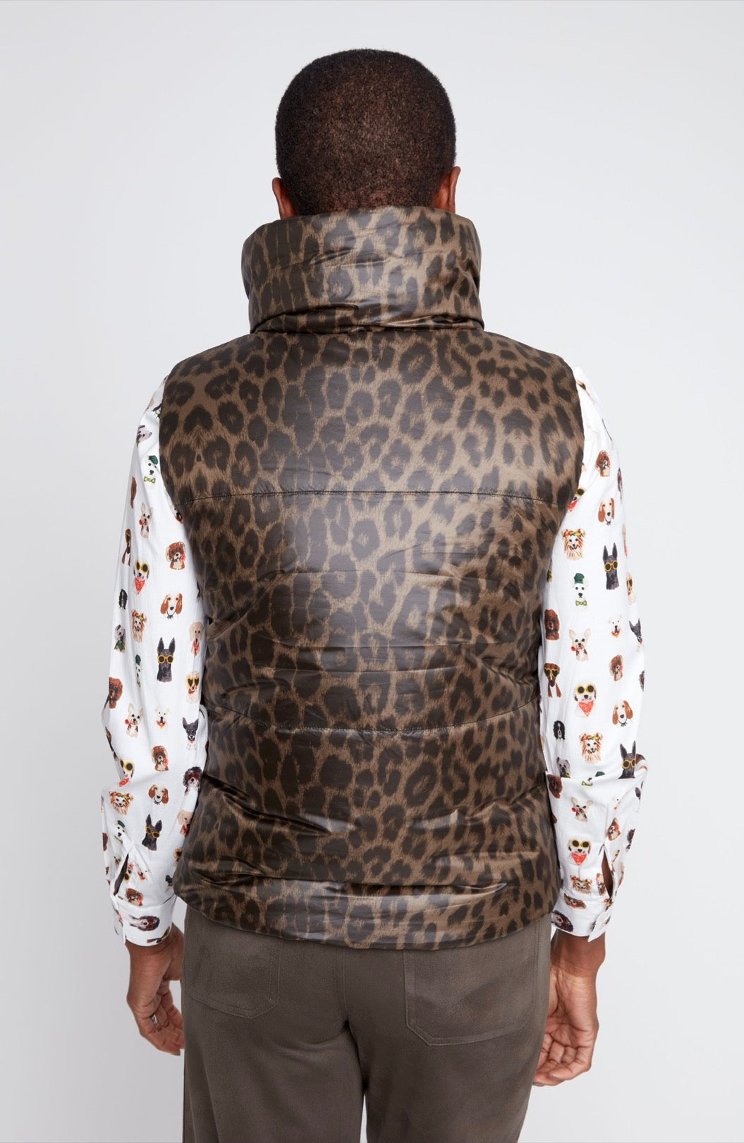 Woven Leopard Vest