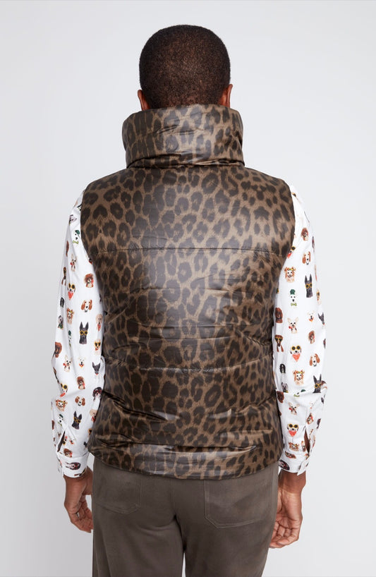 Woven Leopard Vest