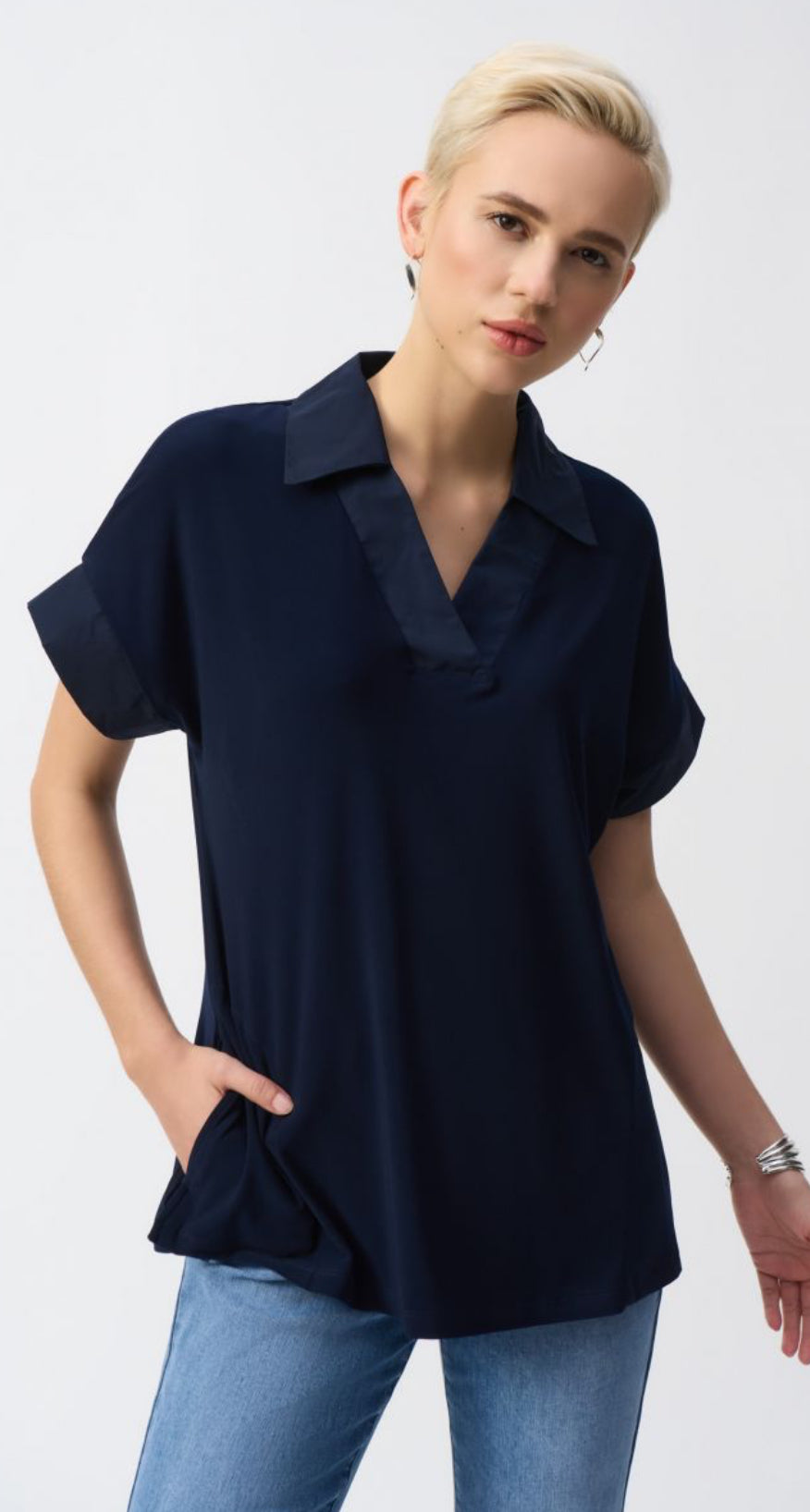 Joseph Ribkoff Boxy V Neck