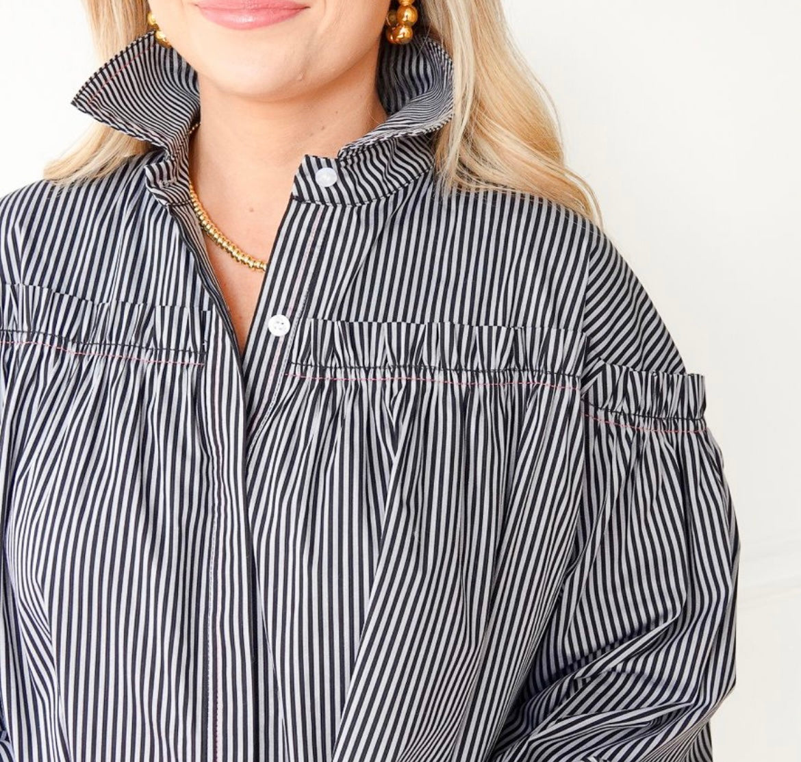 Miriam Top-Black Stripe