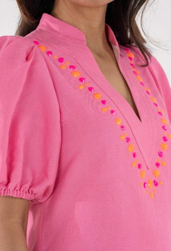 Hampton Mini-Rose Linen