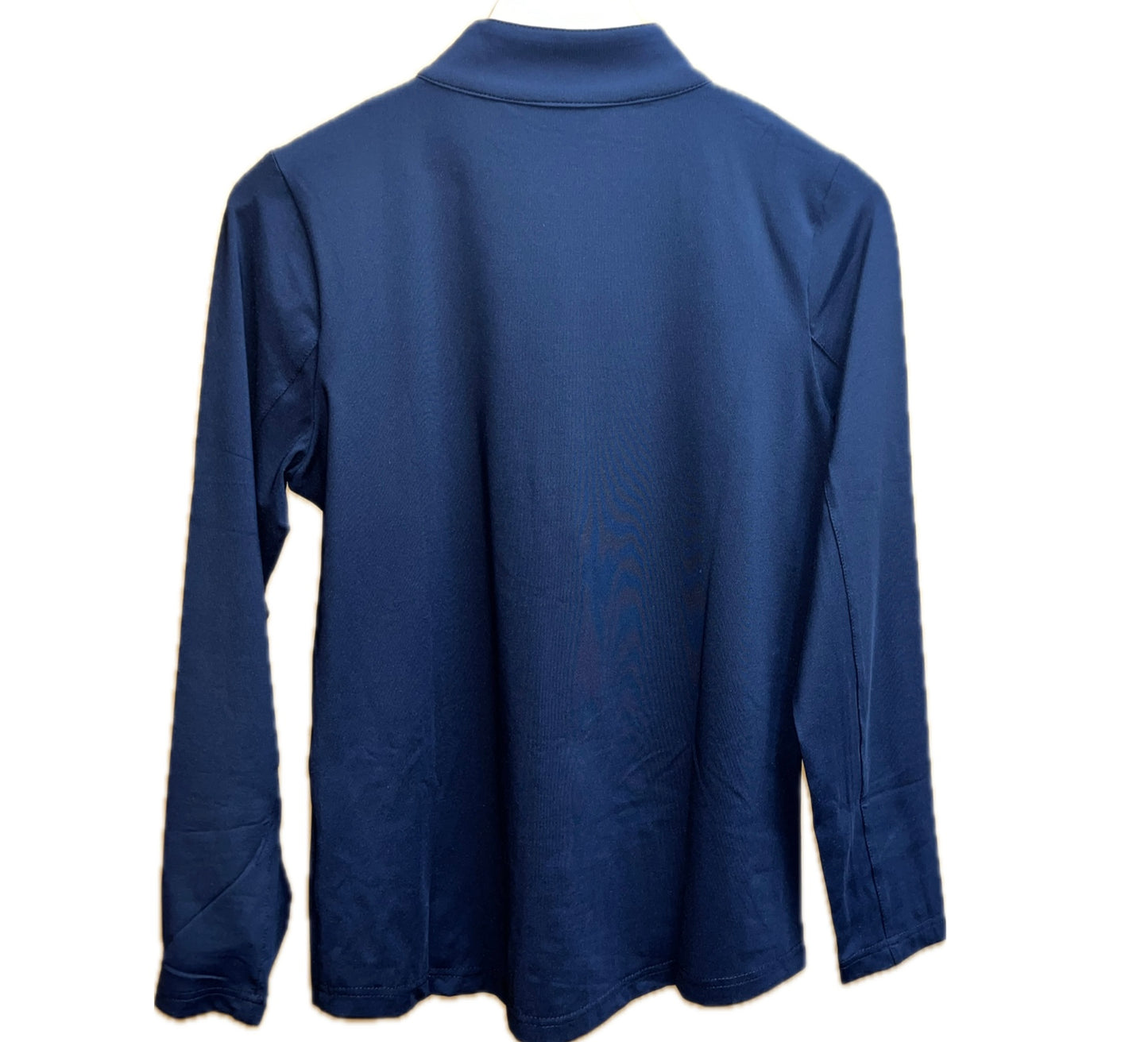 High-Neck Zip Pullover-Black