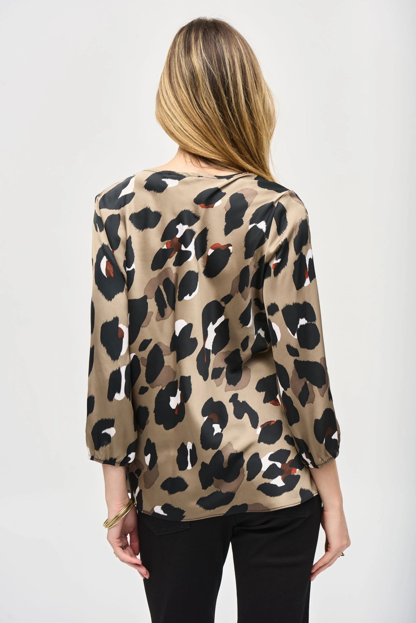 Satin Animal Print Top