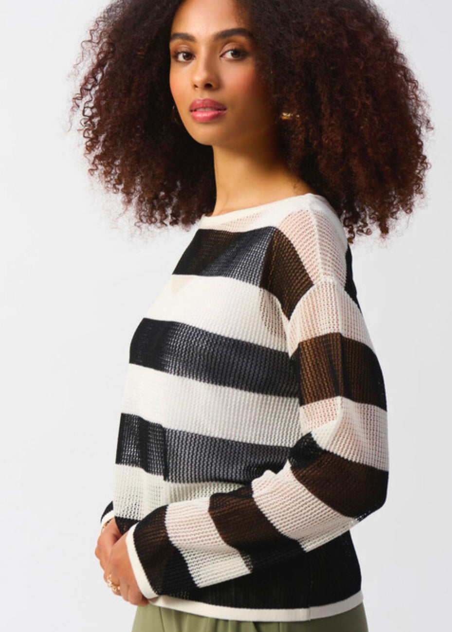 Joseph Ribkoff Sheer Striped Tunic