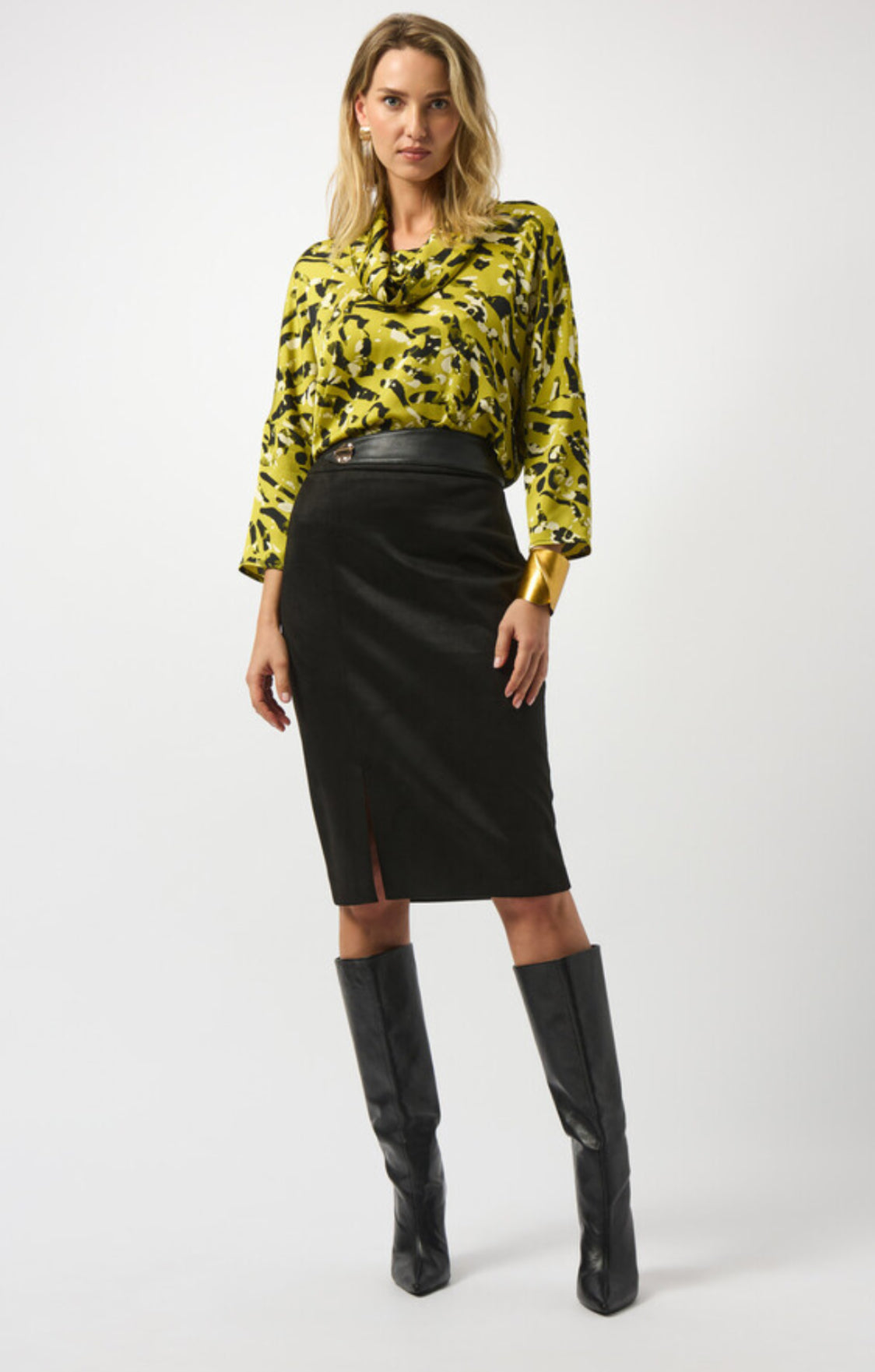 Animal Print Cowl Neck Top