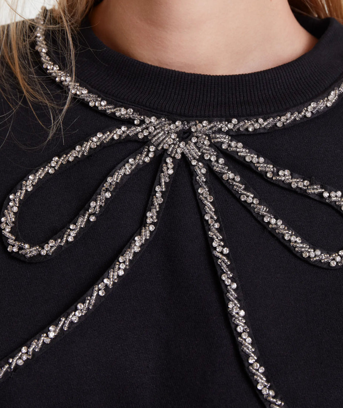Crystal Bow Sweatshirt