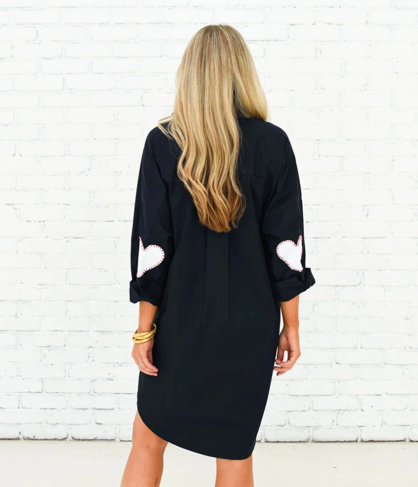 Preppy Dress Heart Elbow Top