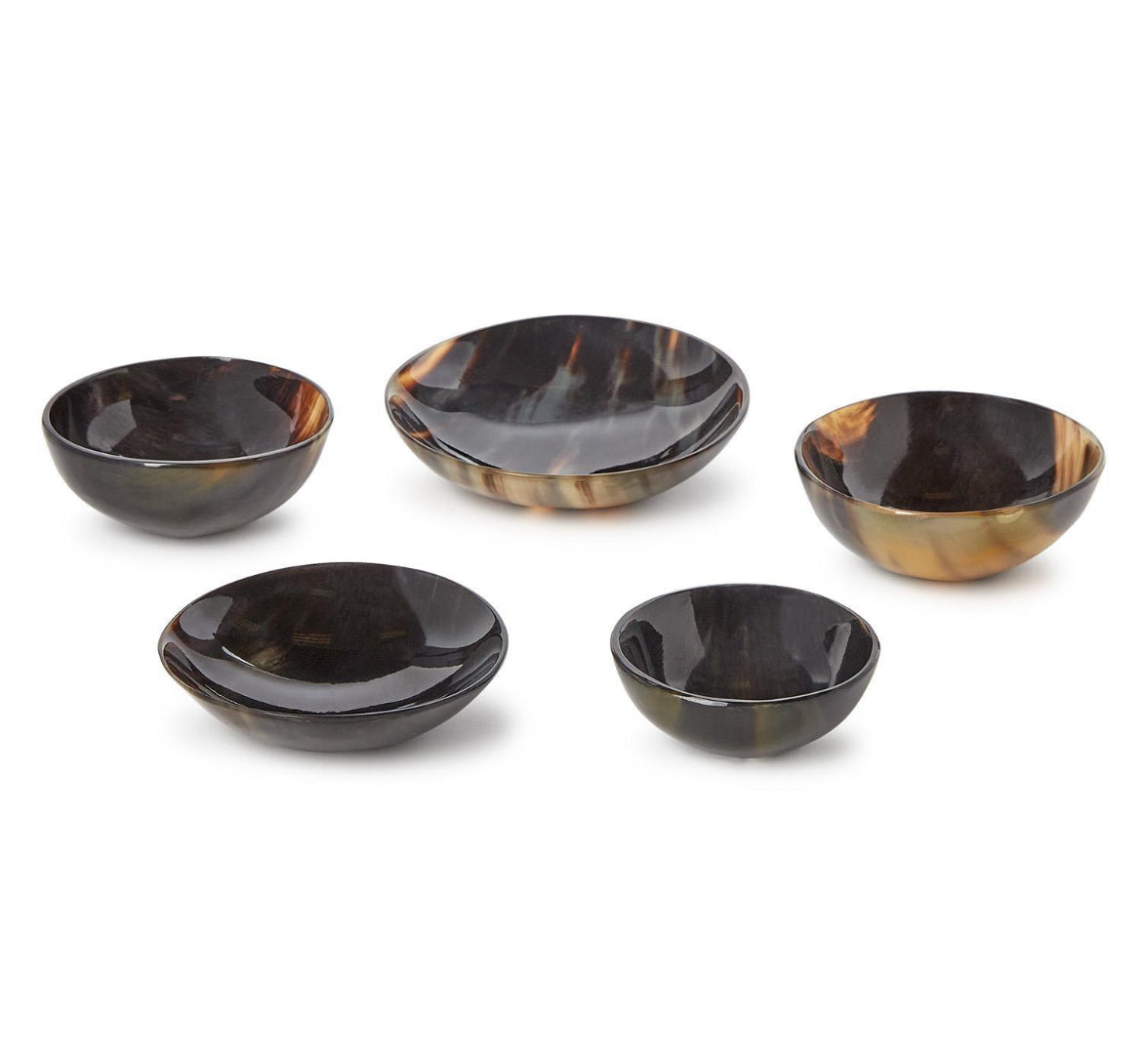Set of 5 Horn Trinket Tray/bowl