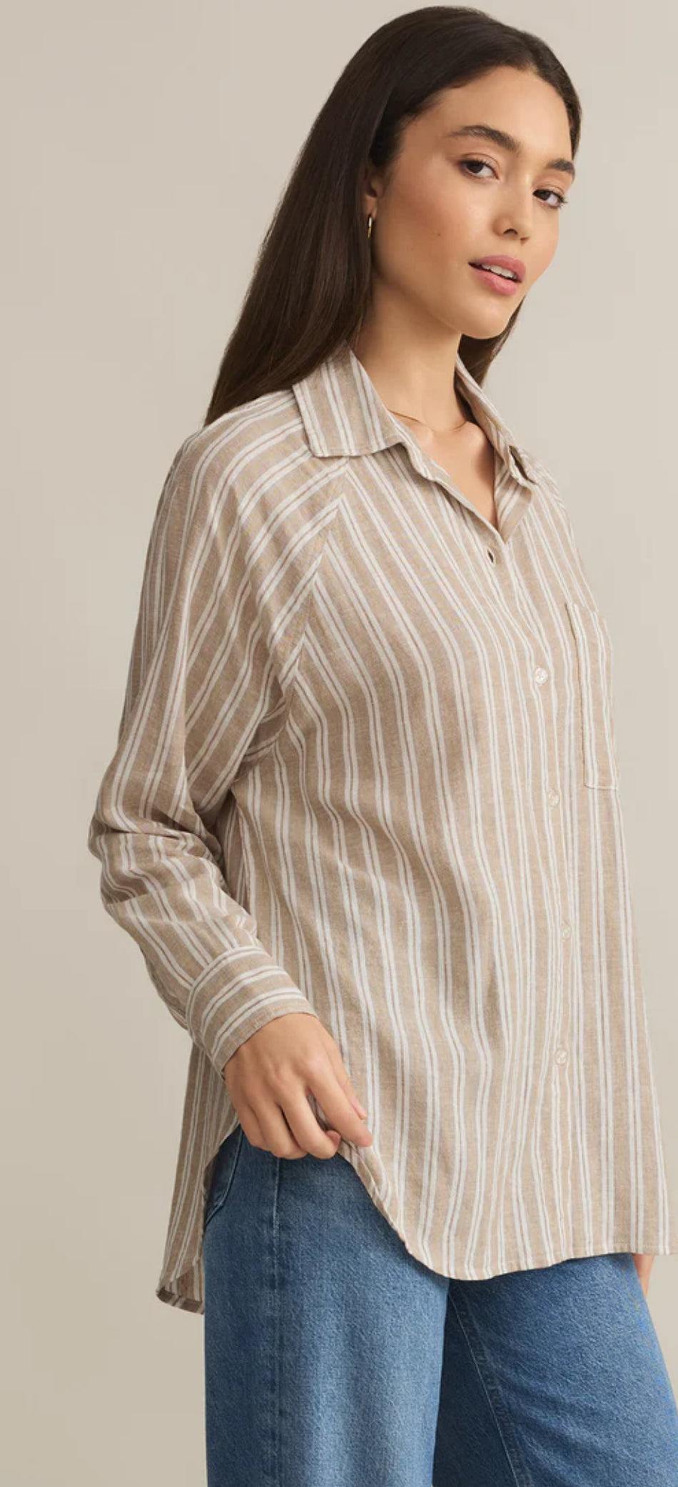 Perfect Linen Striped Top