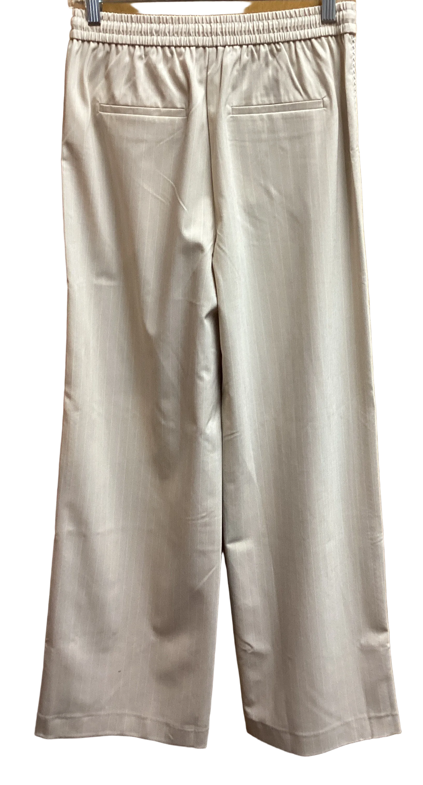 Pinstripe Tie-Waist Trouser-Light Sand