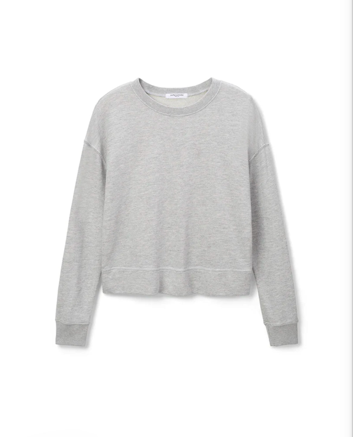 French Terry Pullover Sweatshirt-Heather Grey