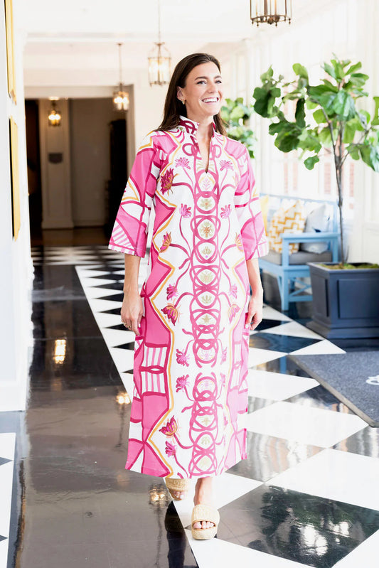 Bouvier Long Dress-Raspberry Trail