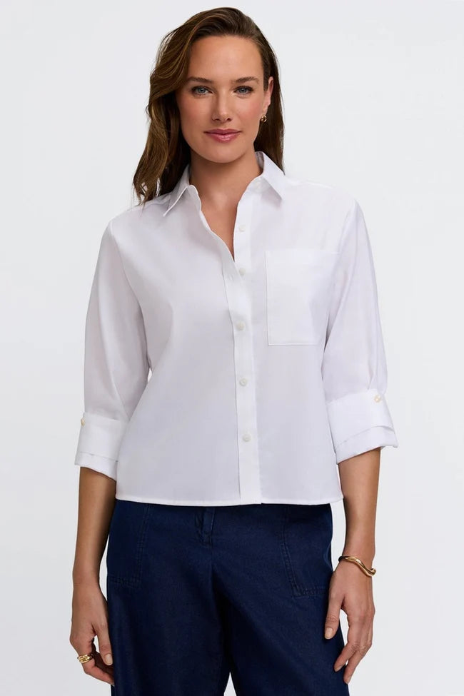 Jodie Roll Tab Sleev Short Shirt