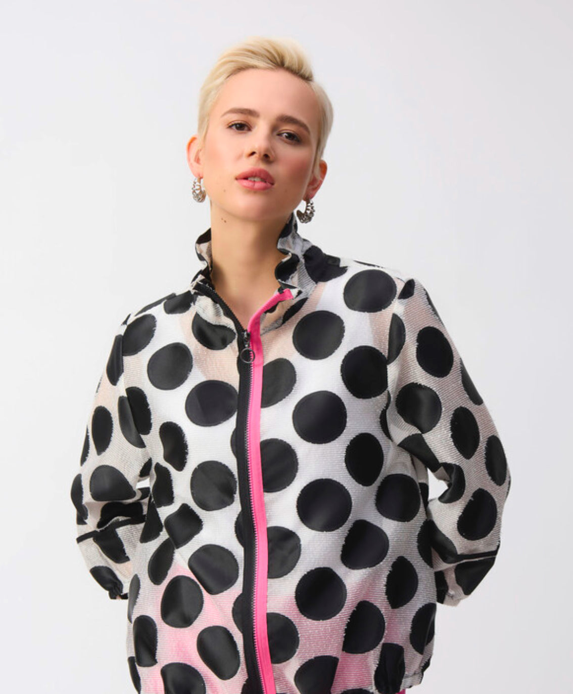 Polka Dot Relaxed Fit Jacket