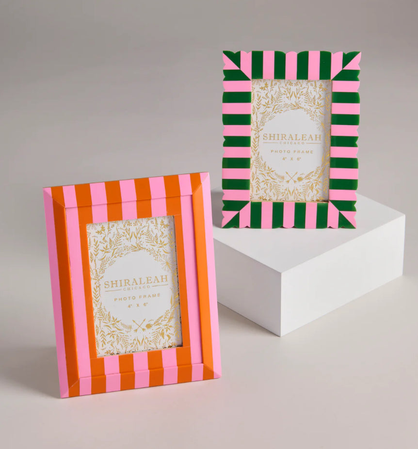 Viva 4" X 6" Striped Bevel Picture Frame