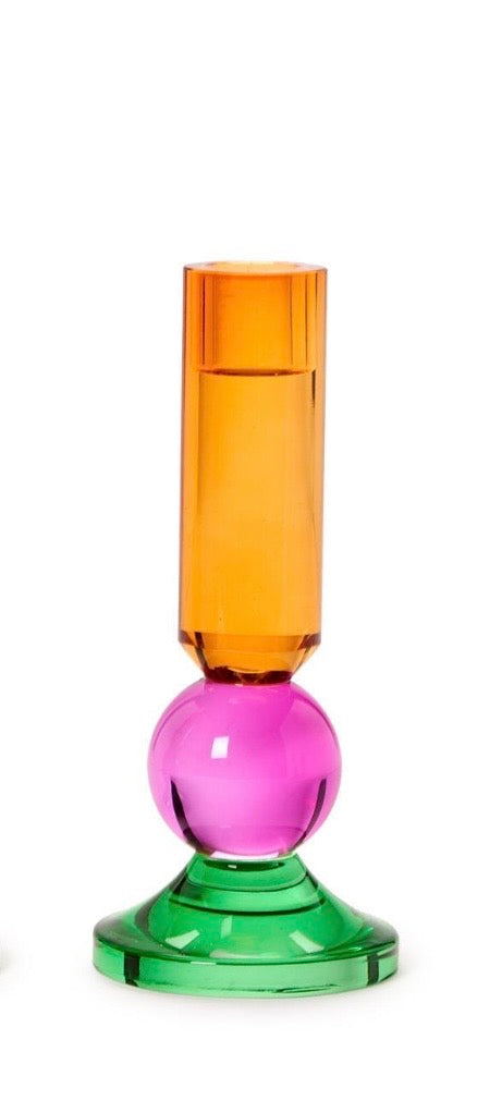 Glass Candleholders-Set of 2