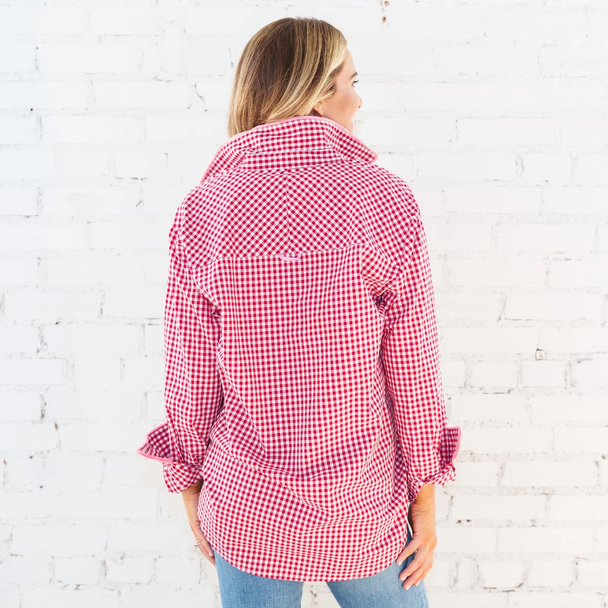 Fringe Lawn Top Red