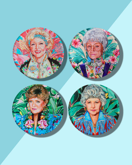 Golden Gals Coasters - Set of 4