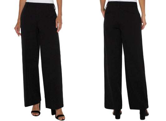 Kelsey Wide Leg Trouser-Black