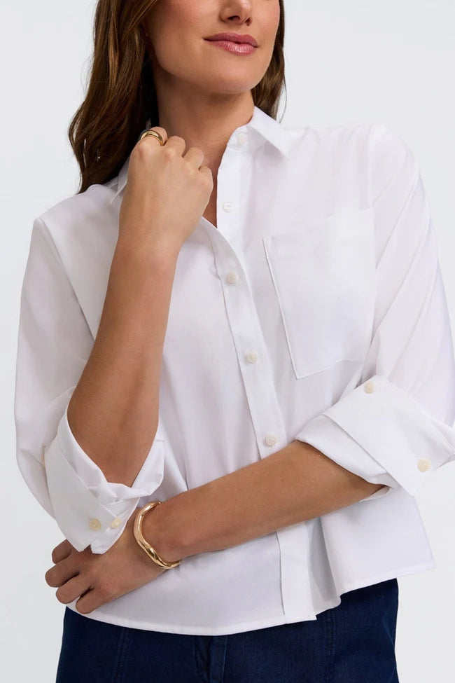 Jodie Roll Tab Sleev Short Shirt