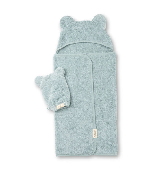 Bella Tunno Hooded Towel & Wash Mitt Set