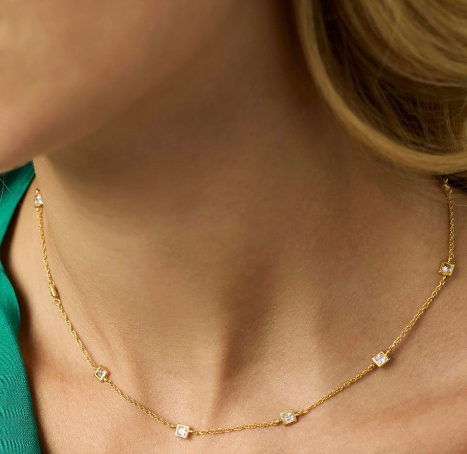 Jolie Delicate Station Necklace