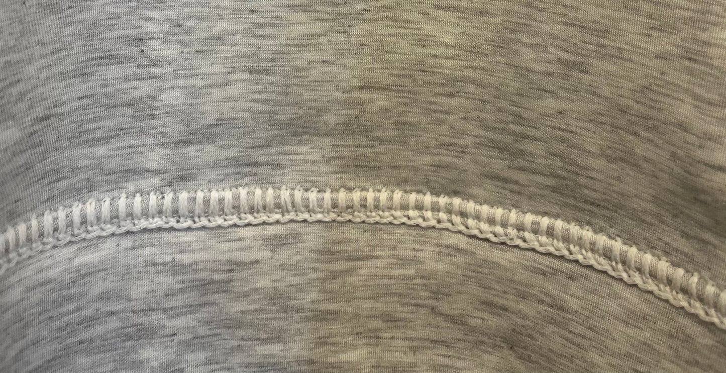 Soft Scuba 3/4 Sleeve Top-Heather Grey