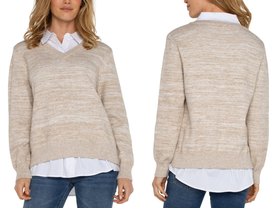 Liverpool Twofer Collared Sweater