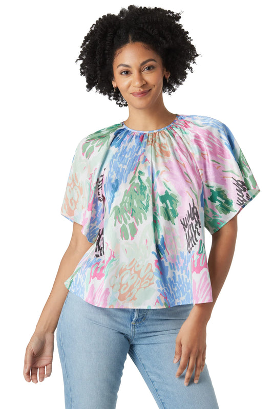 Brynn Top - Painted Garden