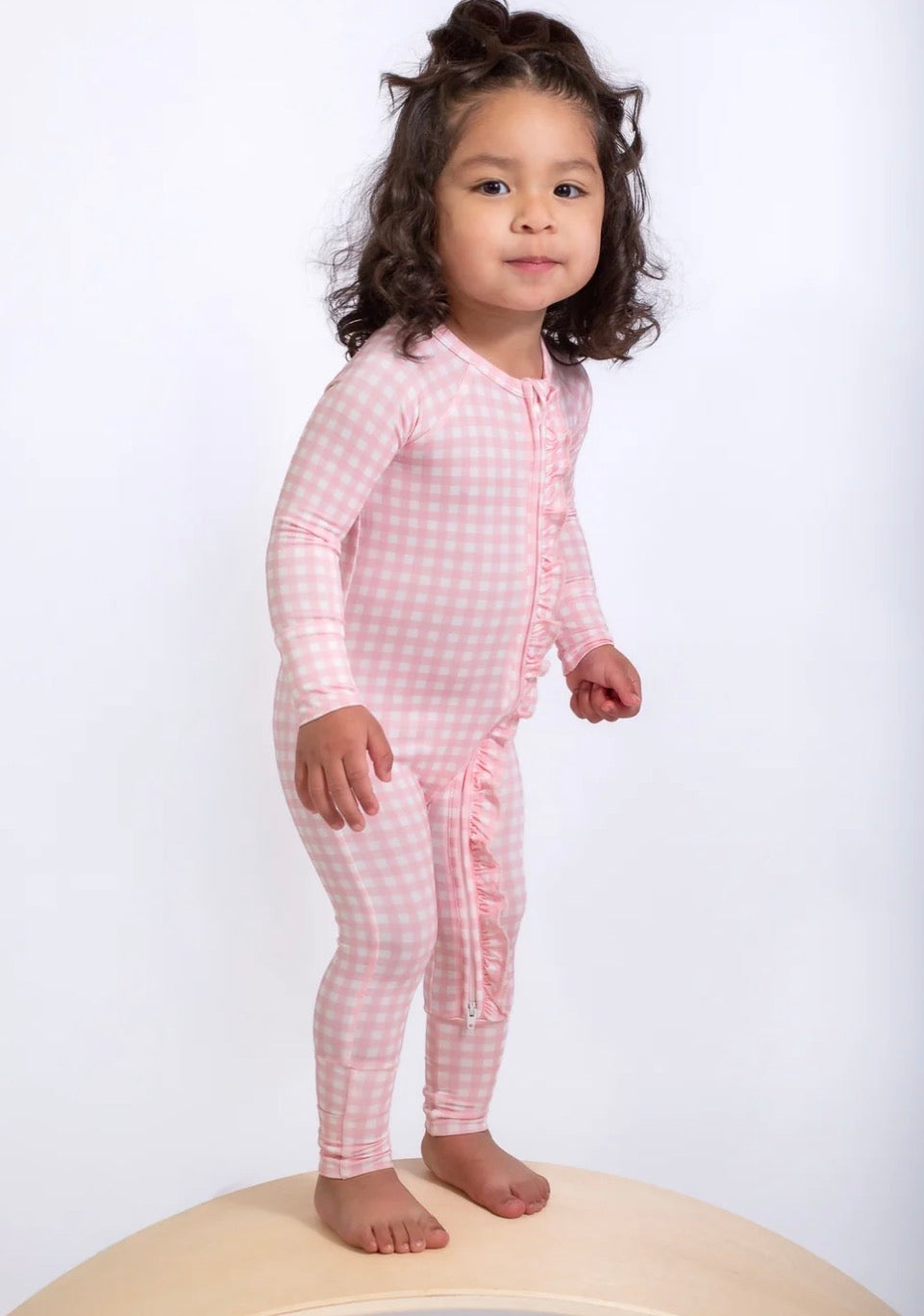 Zip Pjs -Gingham