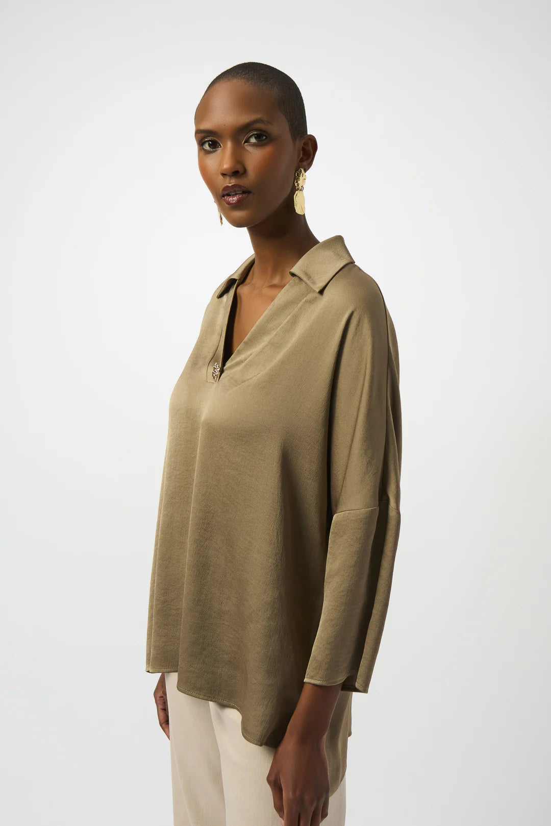 Ribkoff V-Neck Top-Java