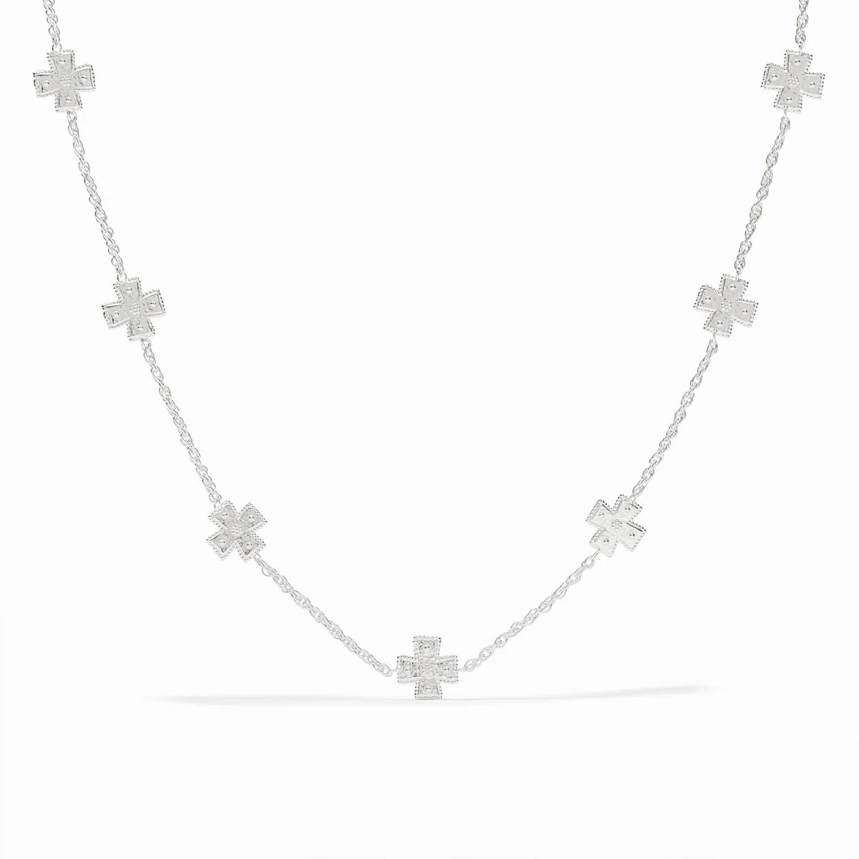 Canterbury Delicate Station Necklace-Silver