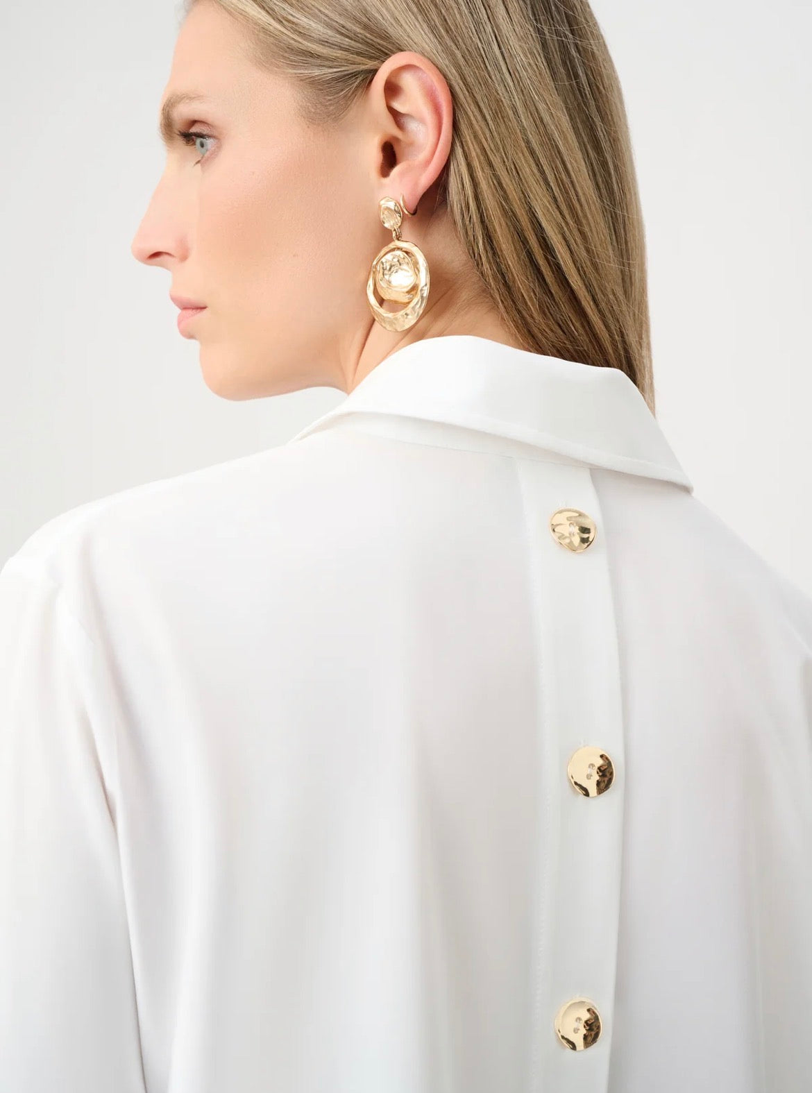 Poplin Button Back Top