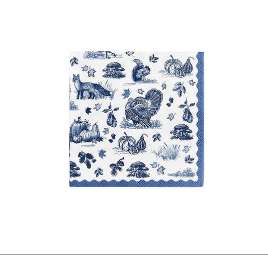 Falling For Blue Cocktail Napkins