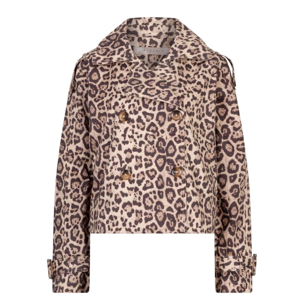 Short Trench Coat-Animal Print
