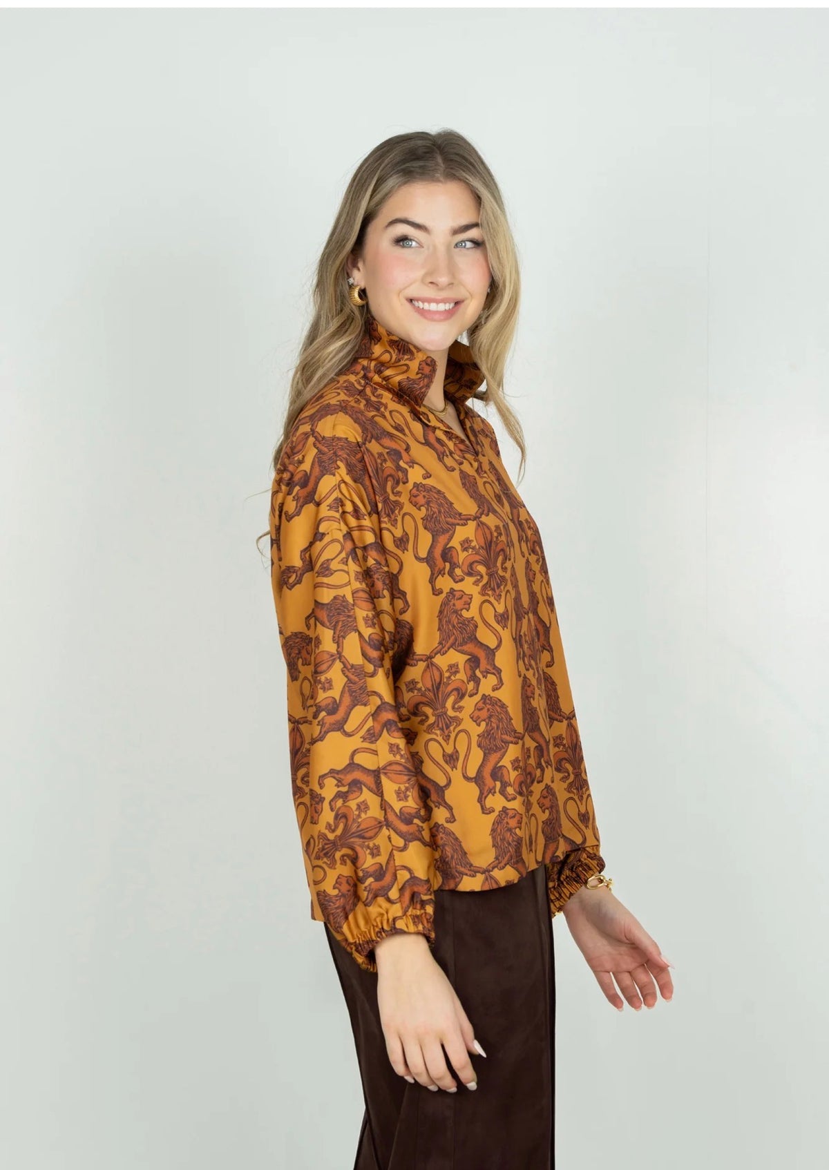 Long-Sleeve Poppy Leone Top