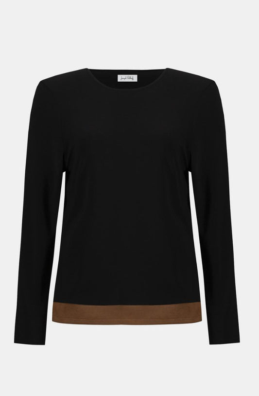 Suede Trim Top