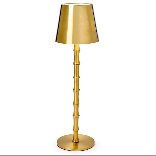 LED Cordless Gold Bamboo Lamp