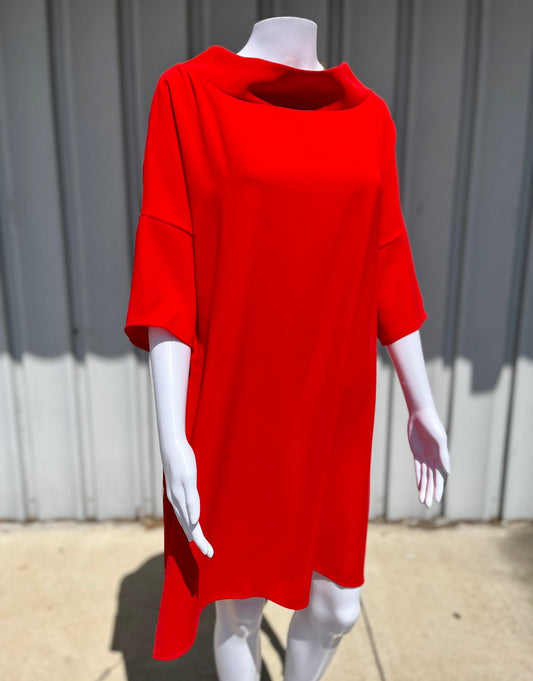 Audrey Cowl Tunic - Red
