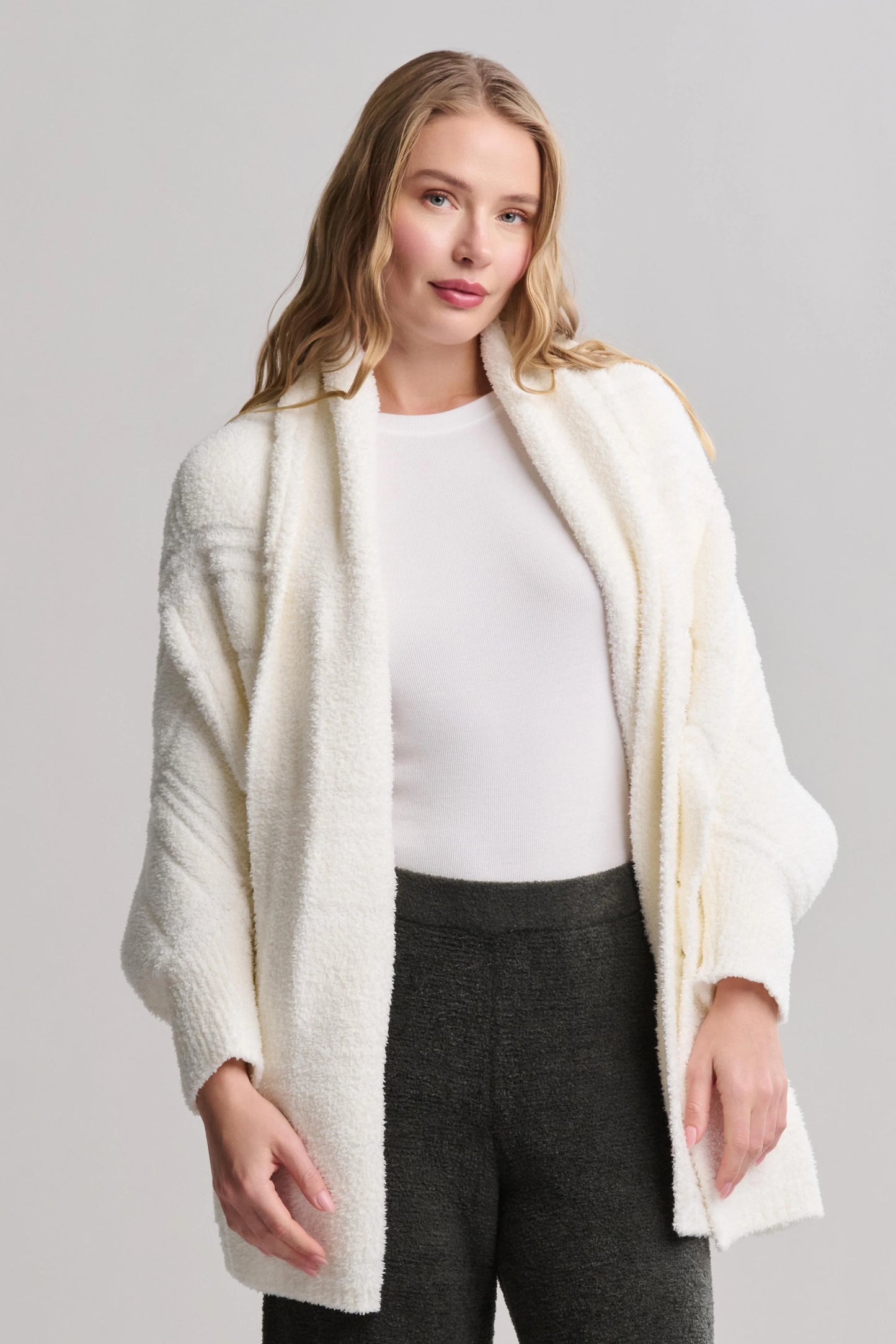 CozyChic Cotton Blanket Wrap- Tonal Plaid