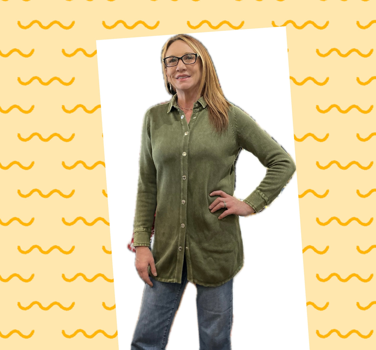 Denim Tunic Cardigan