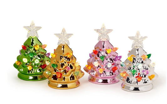 Mini Metallic LED Trees